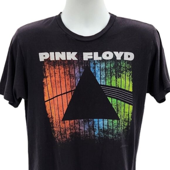 Liquid Blue Pink Floyd The Dark Side of the Moon Black Graphic T-Shirt Medium - Picture 2 of 5